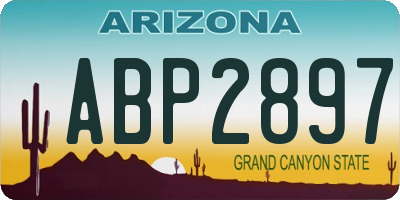 AZ license plate ABP2897