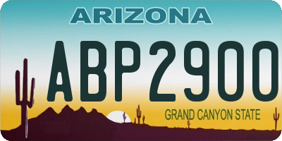 AZ license plate ABP2900