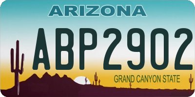 AZ license plate ABP2902