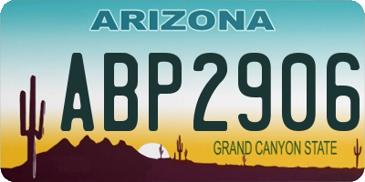 AZ license plate ABP2906