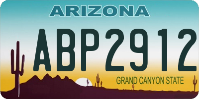 AZ license plate ABP2912