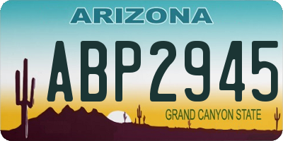 AZ license plate ABP2945