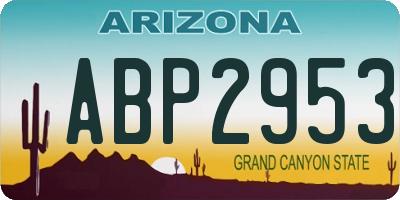 AZ license plate ABP2953