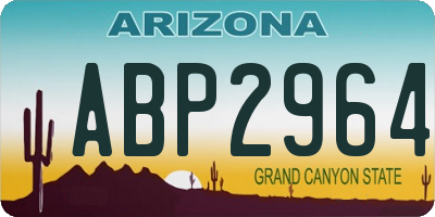AZ license plate ABP2964