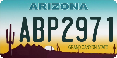 AZ license plate ABP2971