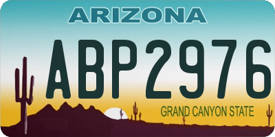 AZ license plate ABP2976