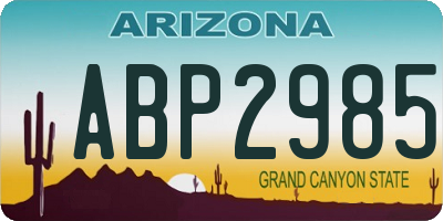 AZ license plate ABP2985