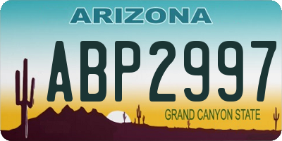 AZ license plate ABP2997