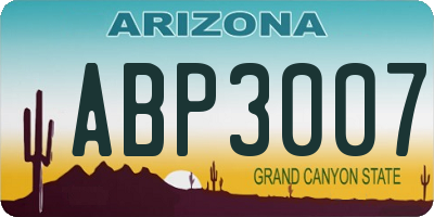 AZ license plate ABP3007