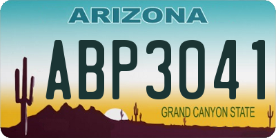 AZ license plate ABP3041