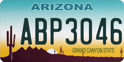 AZ license plate ABP3046
