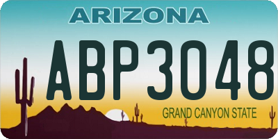 AZ license plate ABP3048