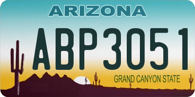 AZ license plate ABP3051