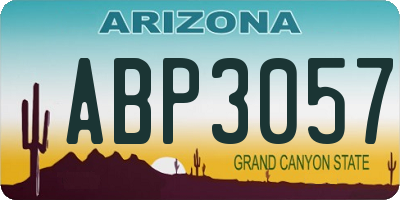 AZ license plate ABP3057