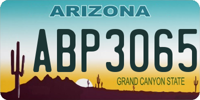 AZ license plate ABP3065