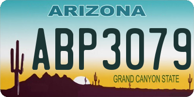AZ license plate ABP3079