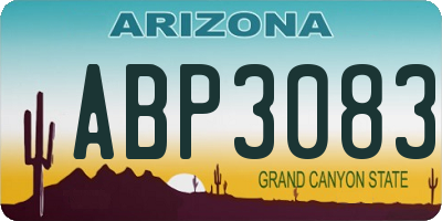 AZ license plate ABP3083