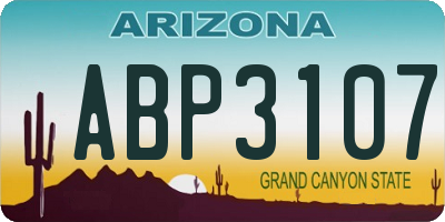 AZ license plate ABP3107