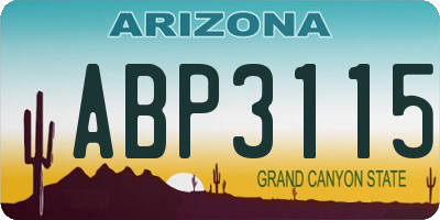 AZ license plate ABP3115