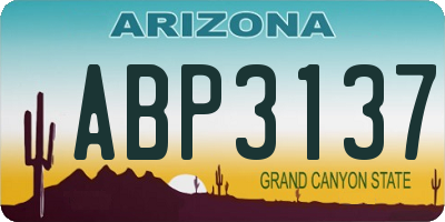 AZ license plate ABP3137