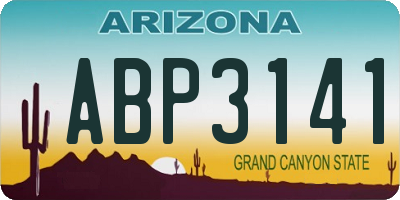 AZ license plate ABP3141