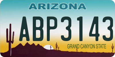 AZ license plate ABP3143