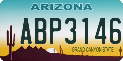 AZ license plate ABP3146