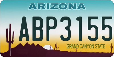 AZ license plate ABP3155
