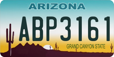 AZ license plate ABP3161