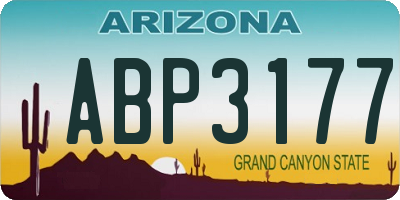 AZ license plate ABP3177
