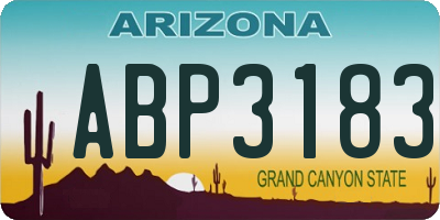 AZ license plate ABP3183