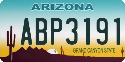 AZ license plate ABP3191