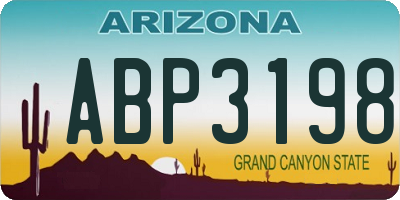 AZ license plate ABP3198