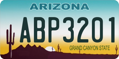 AZ license plate ABP3201