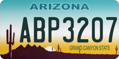 AZ license plate ABP3207