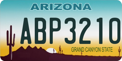 AZ license plate ABP3210
