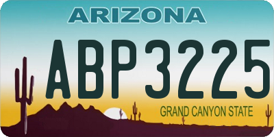 AZ license plate ABP3225