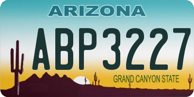 AZ license plate ABP3227
