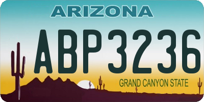 AZ license plate ABP3236