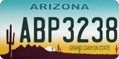 AZ license plate ABP3238