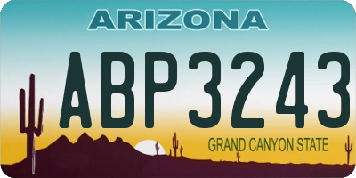 AZ license plate ABP3243