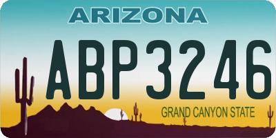 AZ license plate ABP3246