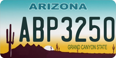 AZ license plate ABP3250