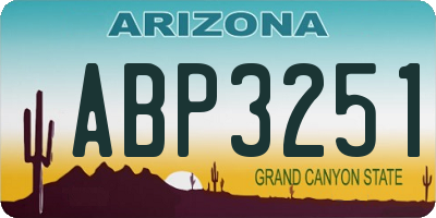 AZ license plate ABP3251