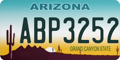 AZ license plate ABP3252