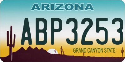 AZ license plate ABP3253