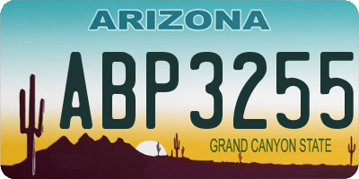 AZ license plate ABP3255