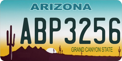AZ license plate ABP3256