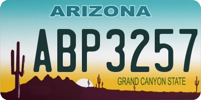 AZ license plate ABP3257