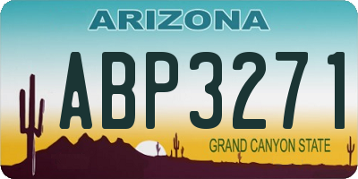 AZ license plate ABP3271